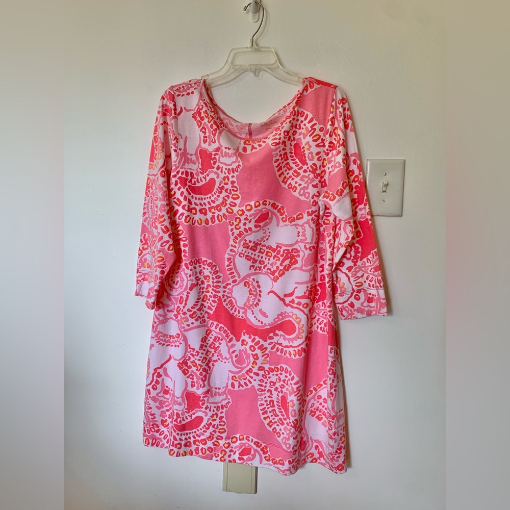 Lilly Pulitzer Women’s XL Cotton Floral 3/4 Sleeve Dress
